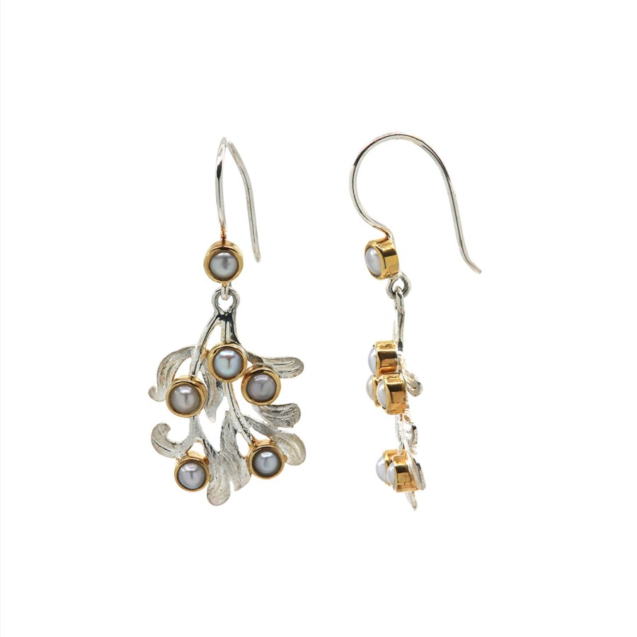 Jewelry Josephs Jewelers Home | Sterling Silver Pearl Dangle Earrings White