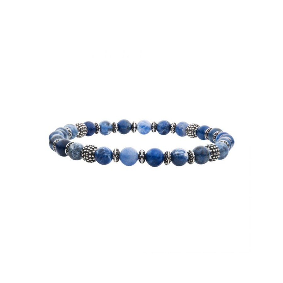 Jewelry Josephs Jewelers Home | Stainless Steel Sodalite Bracelet Blue