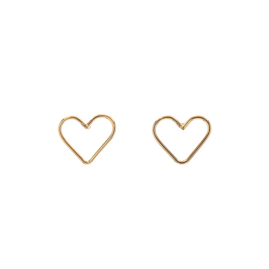 Jewelry Josephs Jewelers Home | Gold Filled Open Heart Earrings - Josephs Jewelers