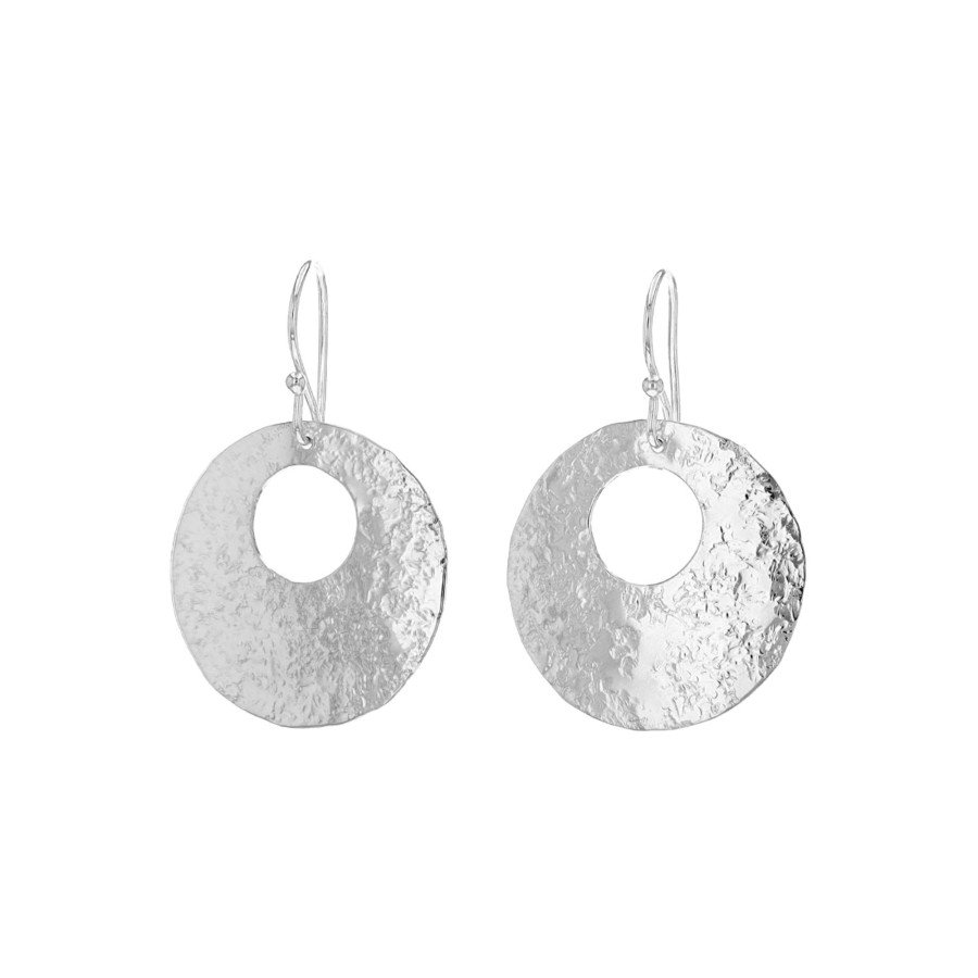 Jewelry Josephs Jewelers Home | Sterling Silver Hammered Circle Earrings - Josephs Jewelers