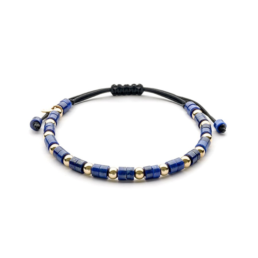 Jewelry Josephs Jewelers Home | 14K White Gold Lapis Lazuli Bracelet - Josephs Jewelers Blue