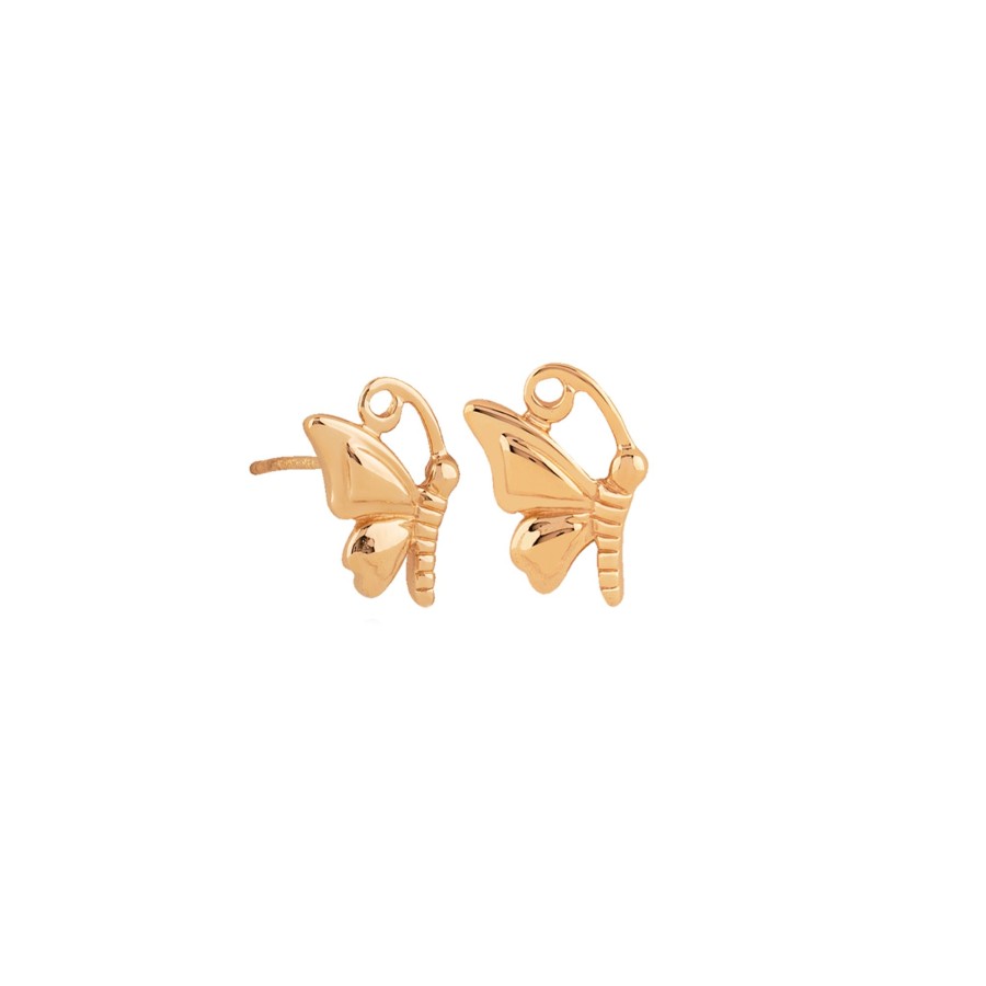 Jewelry Josephs Jewelers Home | 14K Yellow Gold Butterfly Earrings - Josephs Jewelers