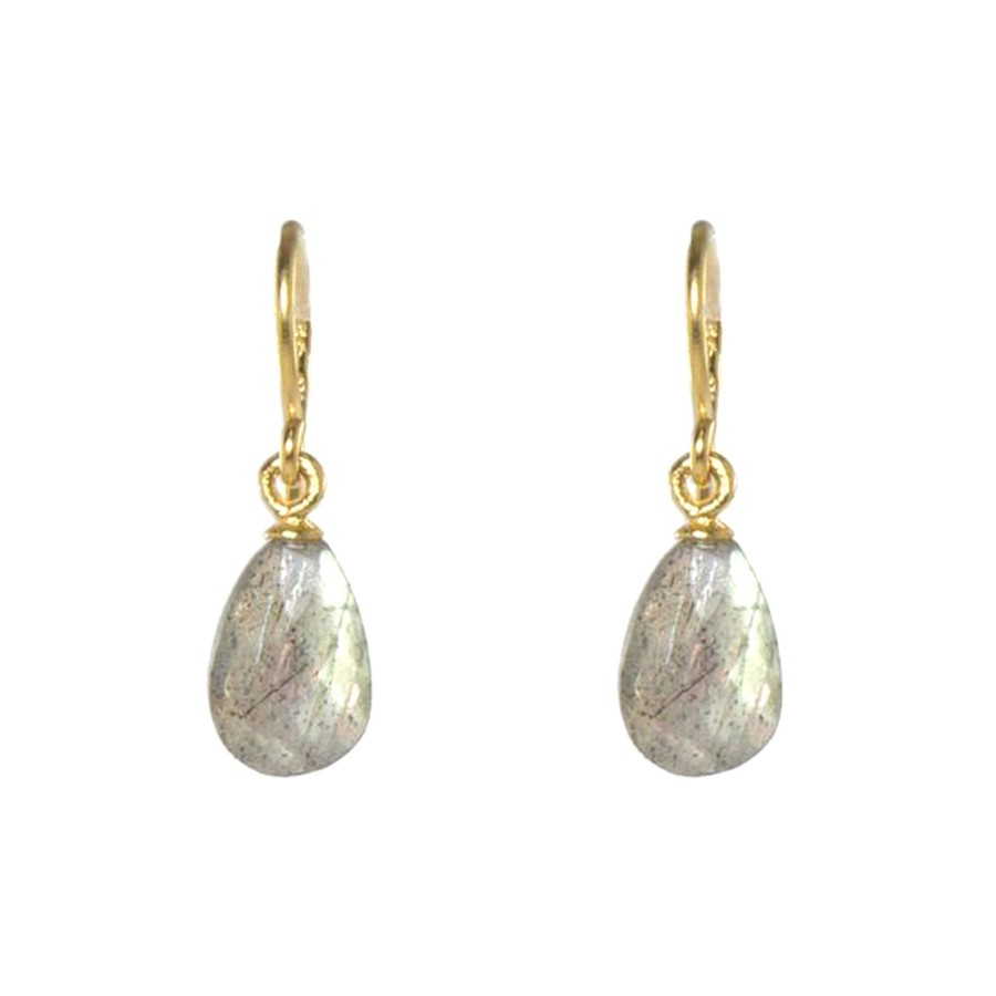 Jewelry Josephs Jewelers Home | Gold Plated Sterling Silver Faceted Labradorite Drop Earrings Multi