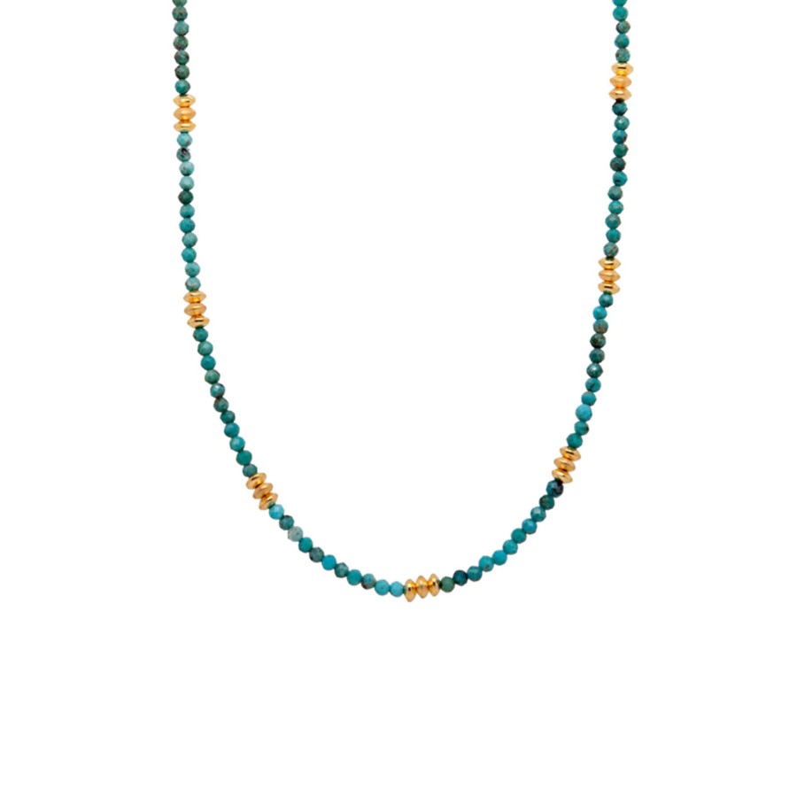 Jewelry Josephs Jewelers Home | Gold Plated Sterling Silver Karma Turquoise Necklace - Josephs Jewelers Blue