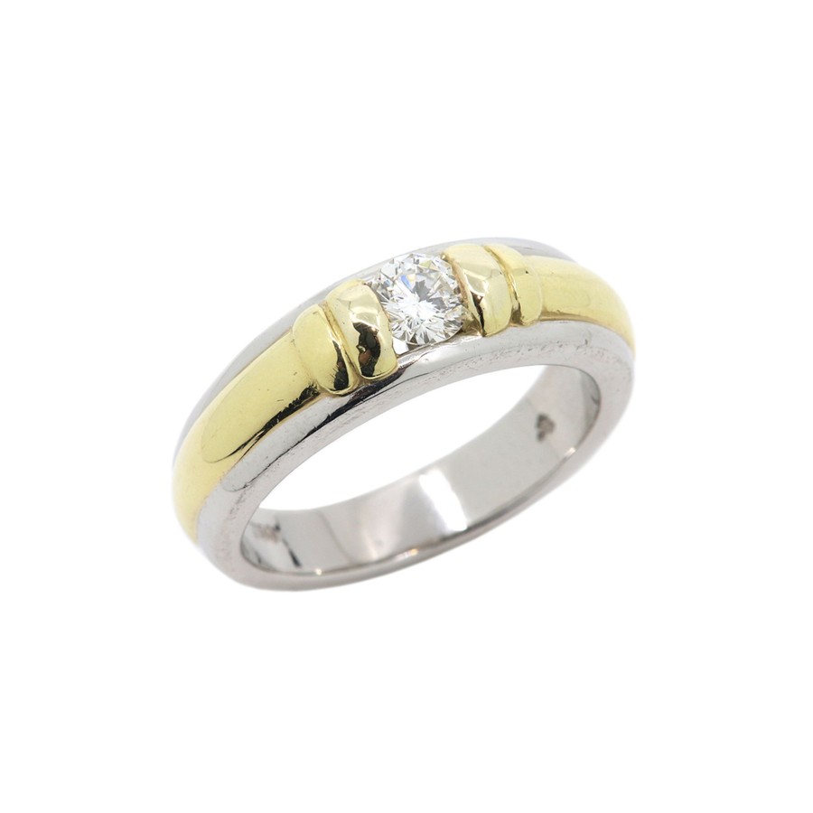 Jewelry Josephs Jewelers Home | Platinum And 18K Yellow Gold Wedding Band White