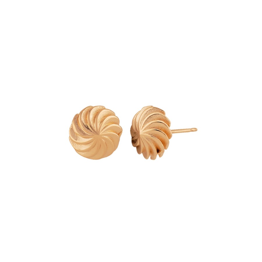 Jewelry Josephs Jewelers Home | 14K Yellow Gold Starburst Swirl Earrings - Josephs Jewelers