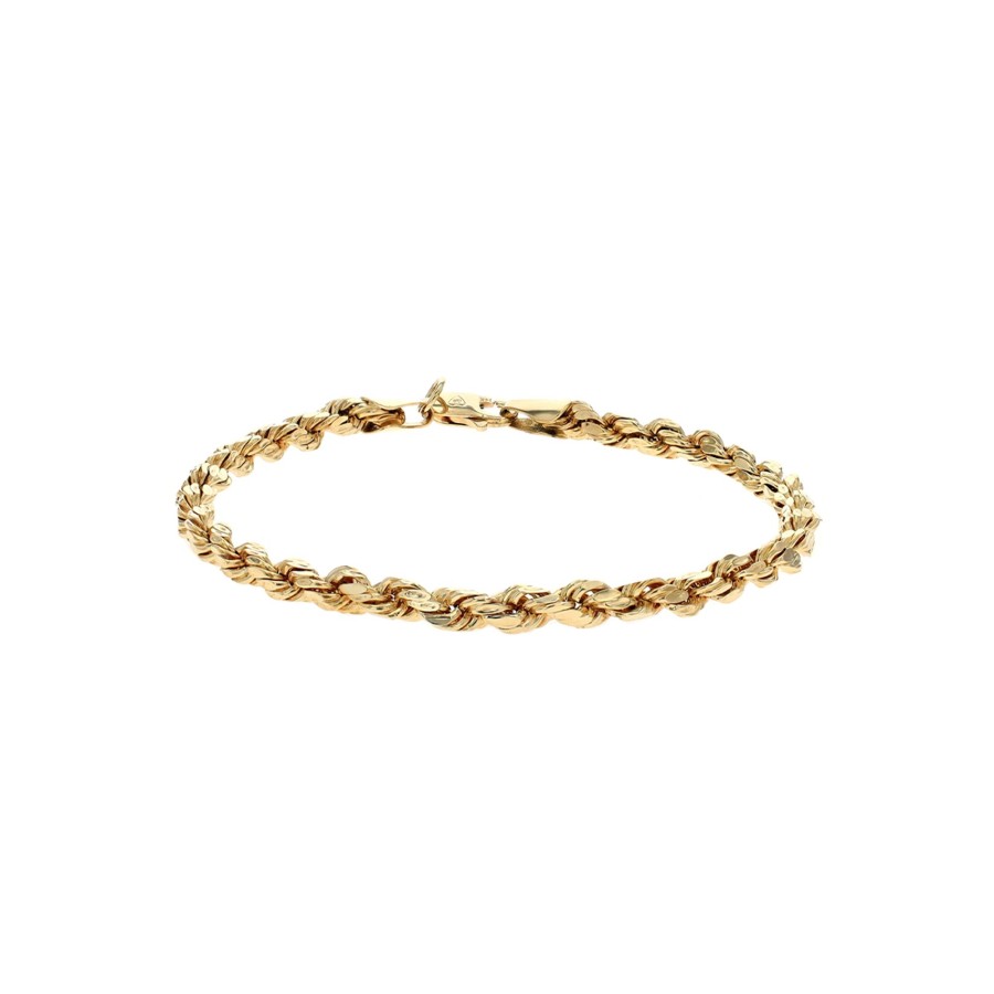 Jewelry Josephs Jewelers Home | Estate 14K Yellow Gold 7.25-Inch Rope Bracelet - Josephs Jewelers