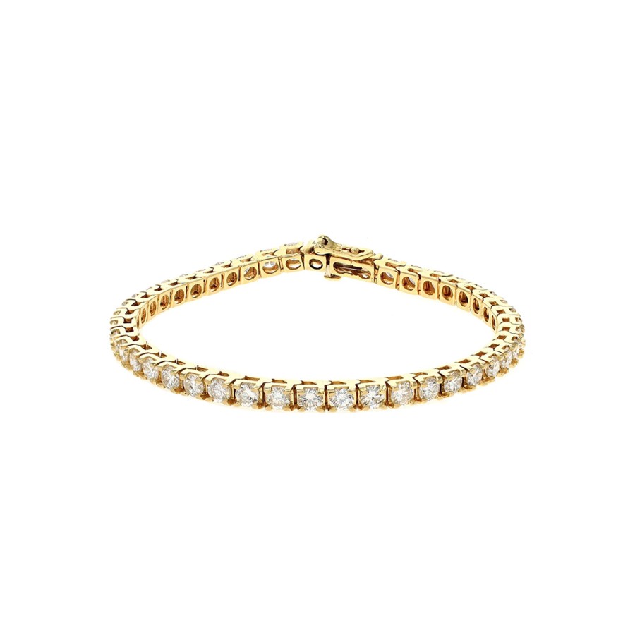 Jewelry Josephs Jewelers Home | Estate 14K Yellow Gold 6.50 Carat Diamond Bracelet - Josephs Jewelers