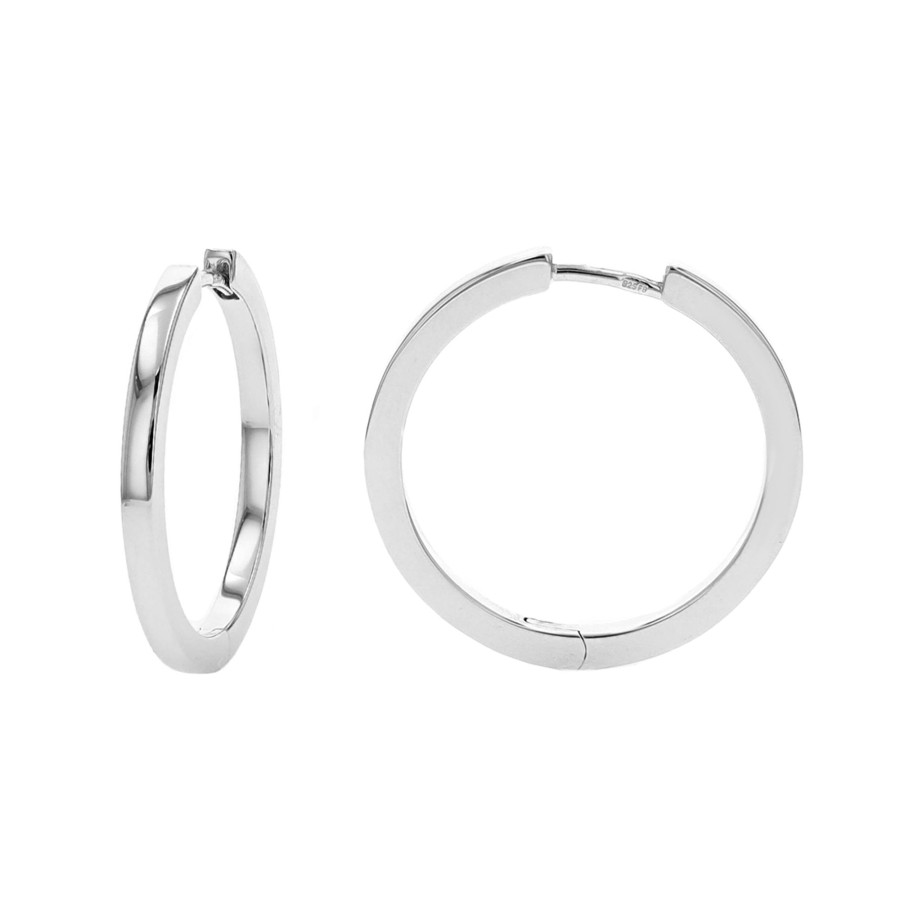 Jewelry Josephs Jewelers Home | Sterling Silver Polished Hoop Earrings