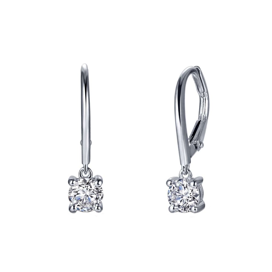 Jewelry Josephs Jewelers Home | Sterling Silver Cubic Zirconia Dangle Earrings White