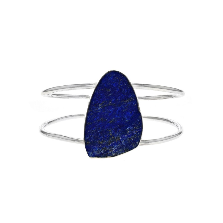 Jewelry Josephs Jewelers Home | Sterling Silver Freeform Lapis Cuff - Josephs Jewelers Blue