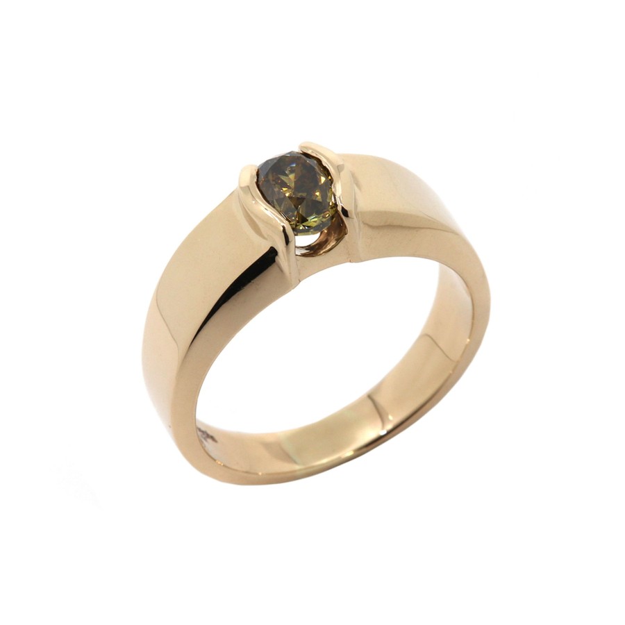 Jewelry Josephs Jewelers Home | 14K Yellow Gold Oval Diamond Ring Multi