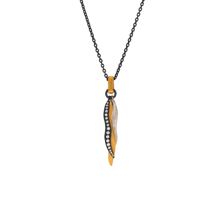 Jewelry Josephs Jewelers Home | Two-Tone Diamond Keller Dangle Pendant With Chain - Josephs Jewelers