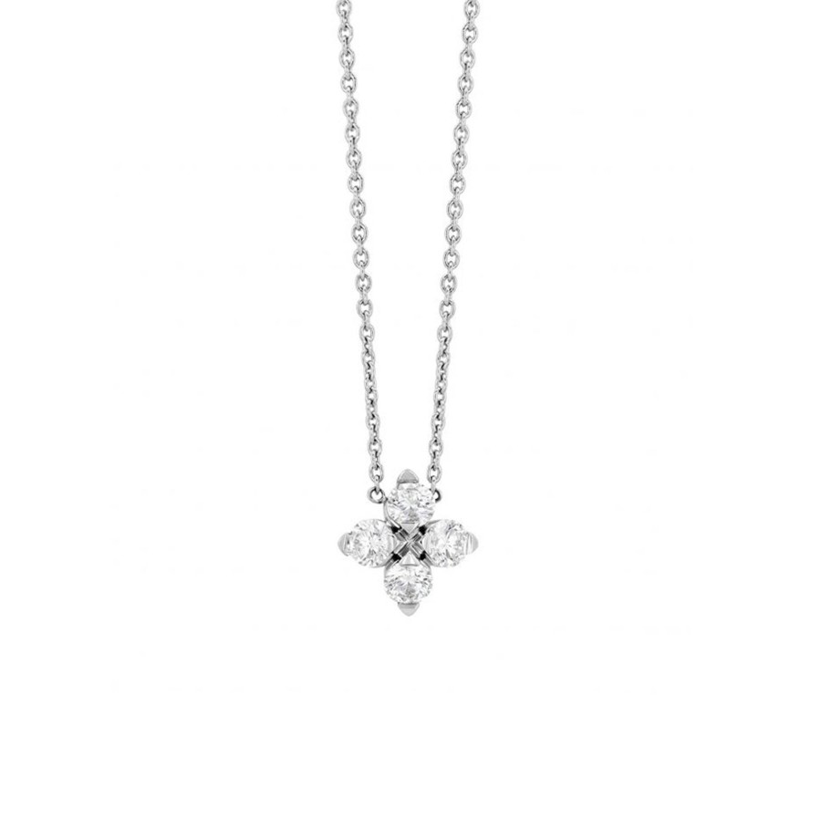 Jewelry Josephs Jewelers Home | 18K Gold Love In Verona Diamond Necklace - Josephs Jewelers White