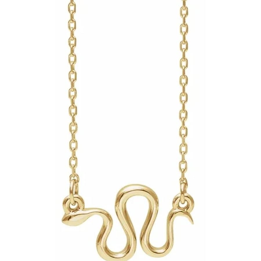 Jewelry Josephs Jewelers Home | 14K Yellow Gold Snake Necklace