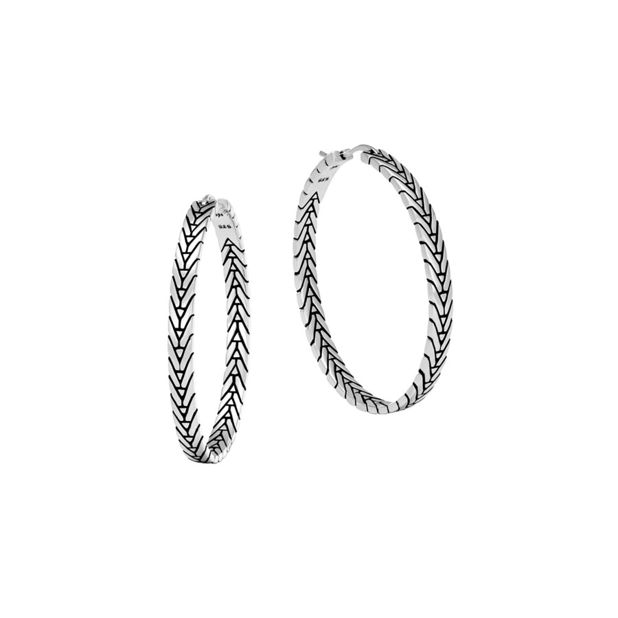 Jewelry Josephs Jewelers Home | John Hardy Modern Chain Medium Hoop Earrings