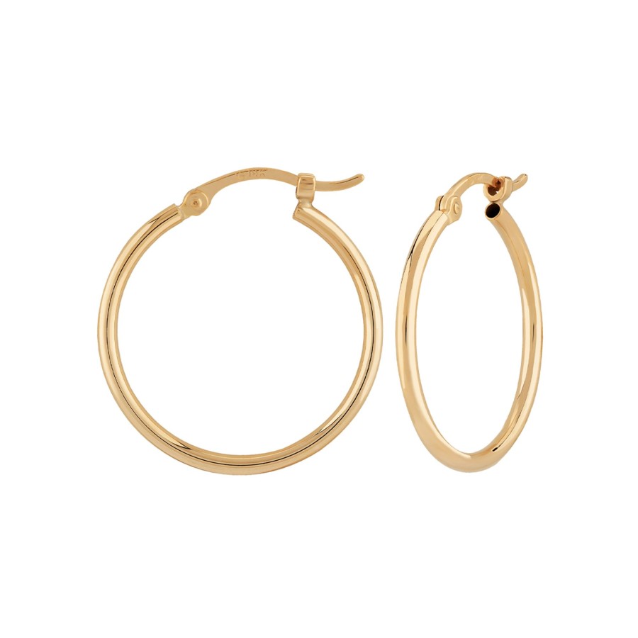 Jewelry Josephs Jewelers Home | 14K Yellow Gold Tube Hoop Earrings