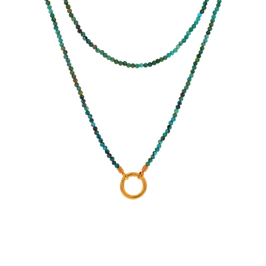 Jewelry Josephs Jewelers Home | Gold Plated Sterling Silver Turquoise Necklace - Josephs Jewelers Blue