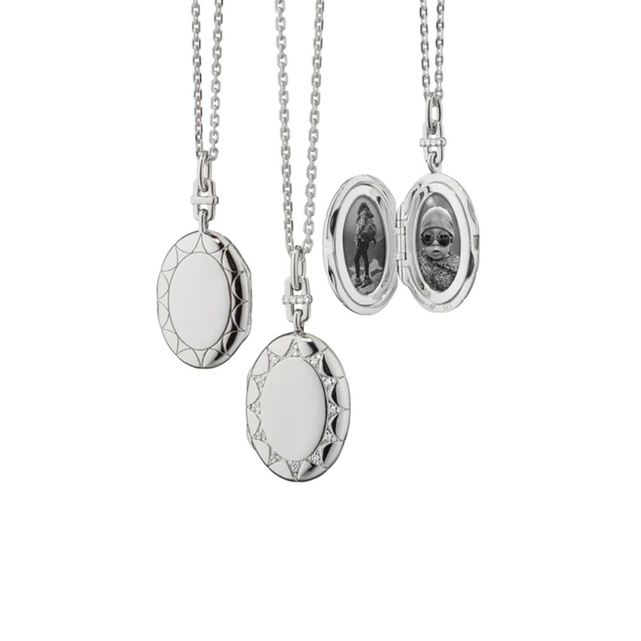 Jewelry Josephs Jewelers Home | Sterling Silver "Isabella" Locket With Chain White