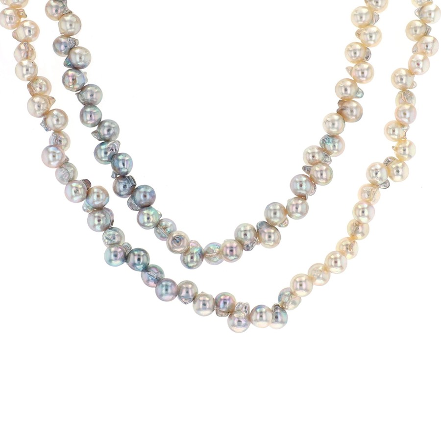 Jewelry Josephs Jewelers Home | 36-Inch Baroque Akoya Pearl Necklace - Josephs Jewelers Multi