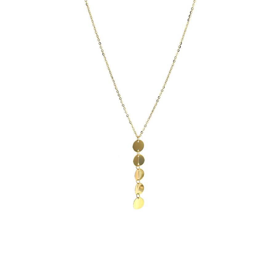 Jewelry Josephs Jewelers Home | 14K Yellow Gold 5-Circle Drop Necklace - Josephs Jewelers