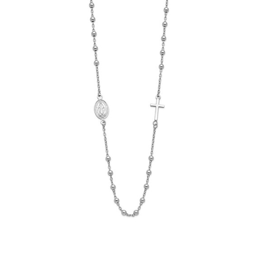 Jewelry Josephs Jewelers Home | Sterling Silver Cross And Medal Necklace