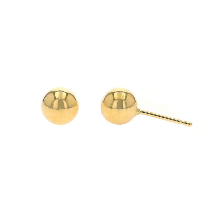 Jewelry Josephs Jewelers Home | 14K Yellow Gold Bead Stud Earrings