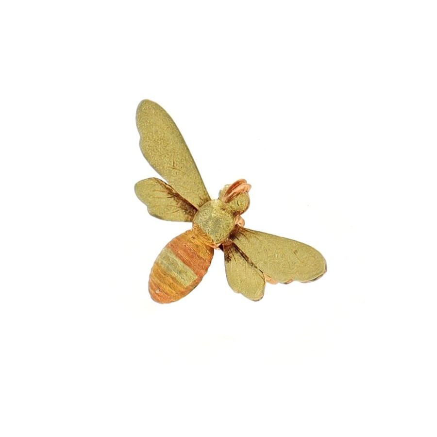 Jewelry Josephs Jewelers Home | Estate 14K Yellow Gold Mutli-Color Bee Pin - Josephs Jewelers