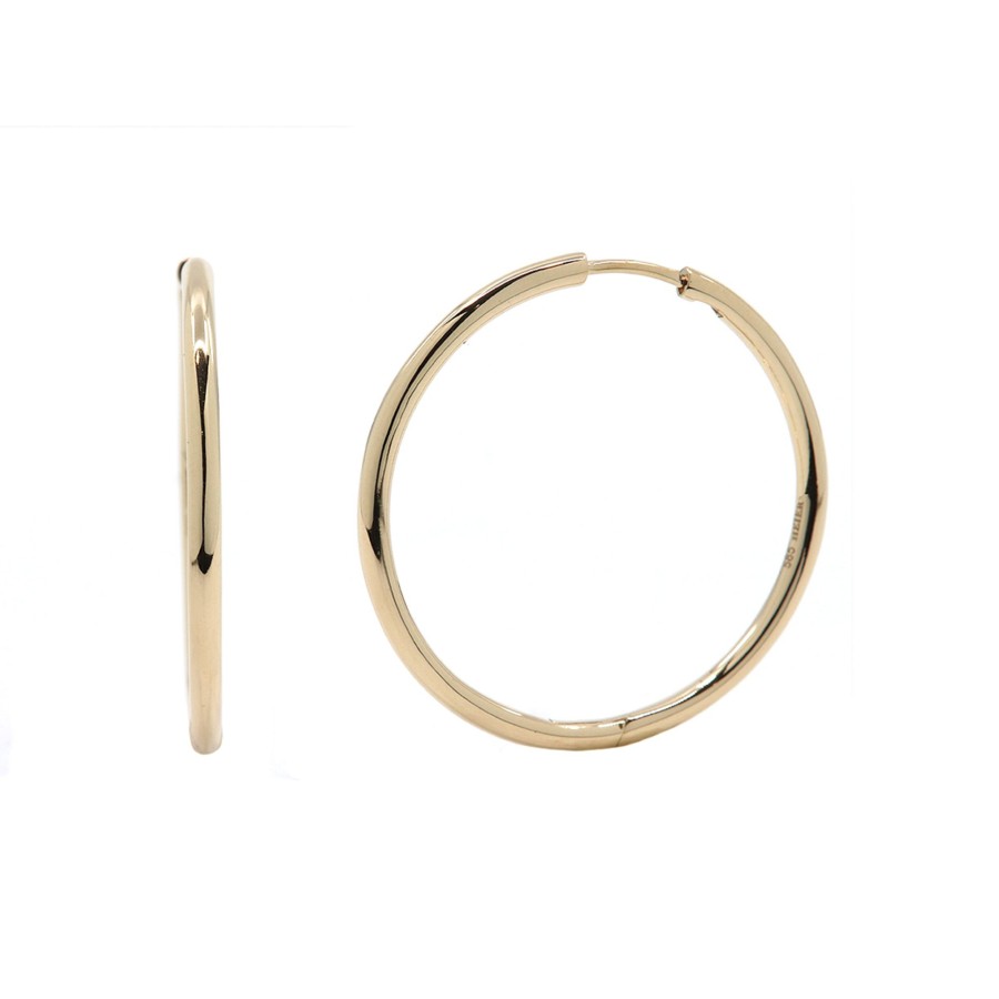 Jewelry Josephs Jewelers Home | 14K Yellow Gold Large Hinged Hoop Earrings