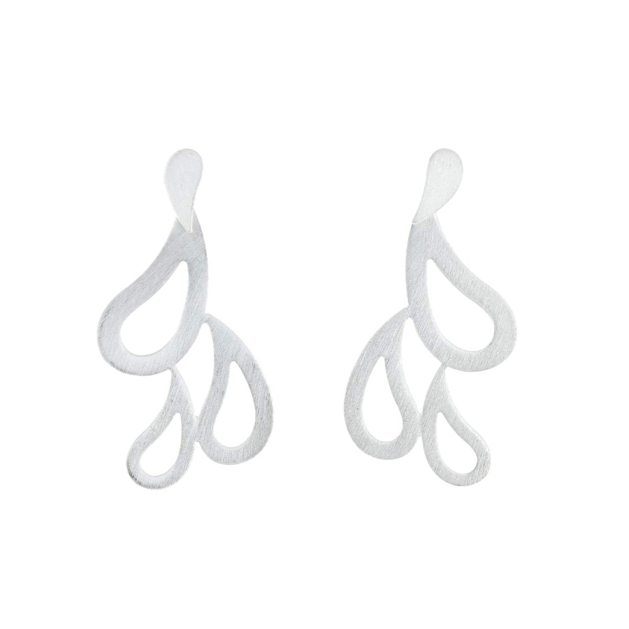 Jewelry Josephs Jewelers Home | Sterling Silver Droplet Link Earrings