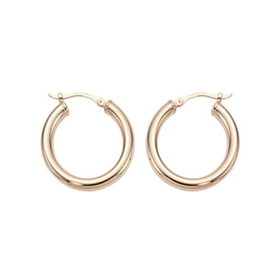 Jewelry Josephs Jewelers Home | 14K Yellow Gold Medium Tube Hoop Earrings