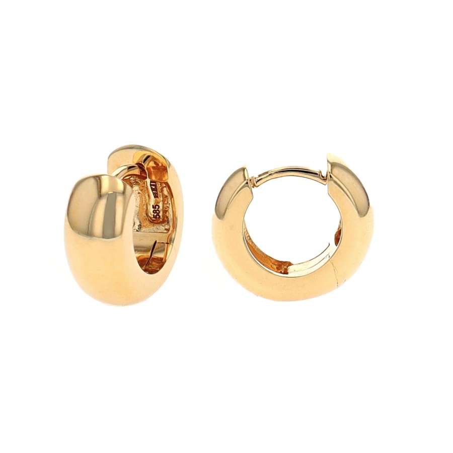 Jewelry Josephs Jewelers Home | 14K Yellow Gold Round Huggie Hoop Earrings