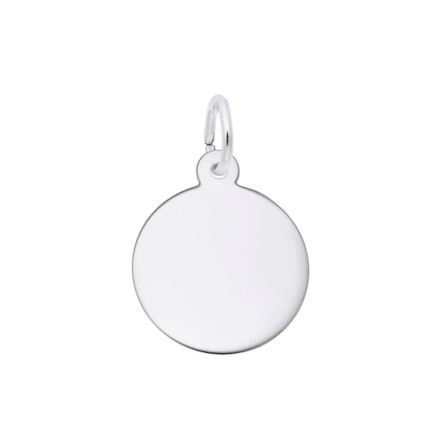 Jewelry Josephs Jewelers Home | 14K White Gold Round Disc Charm