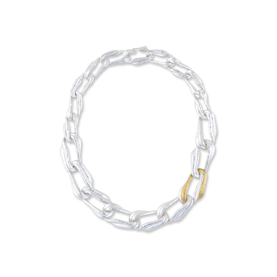 Jewelry Josephs Jewelers Home | Two-Tone Sway Link Necklace - Josephs Jewelers