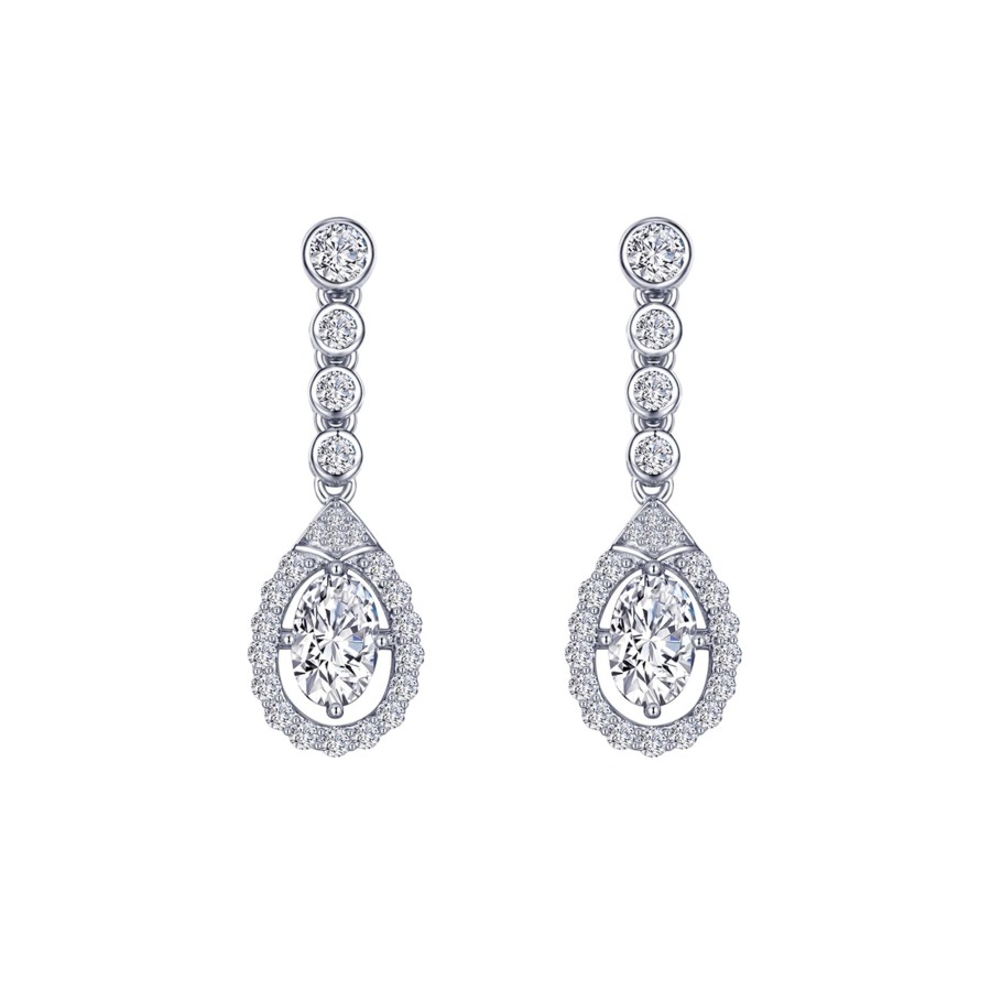 Jewelry Josephs Jewelers Home | Sterling Silver Cubic Zirconia Drop Earrings White