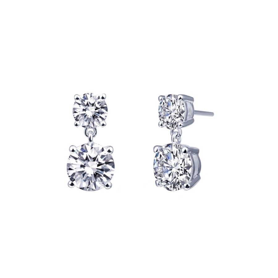 Jewelry Josephs Jewelers Home | Sterling Silver Cubic Zirconia Dangle Earrings White