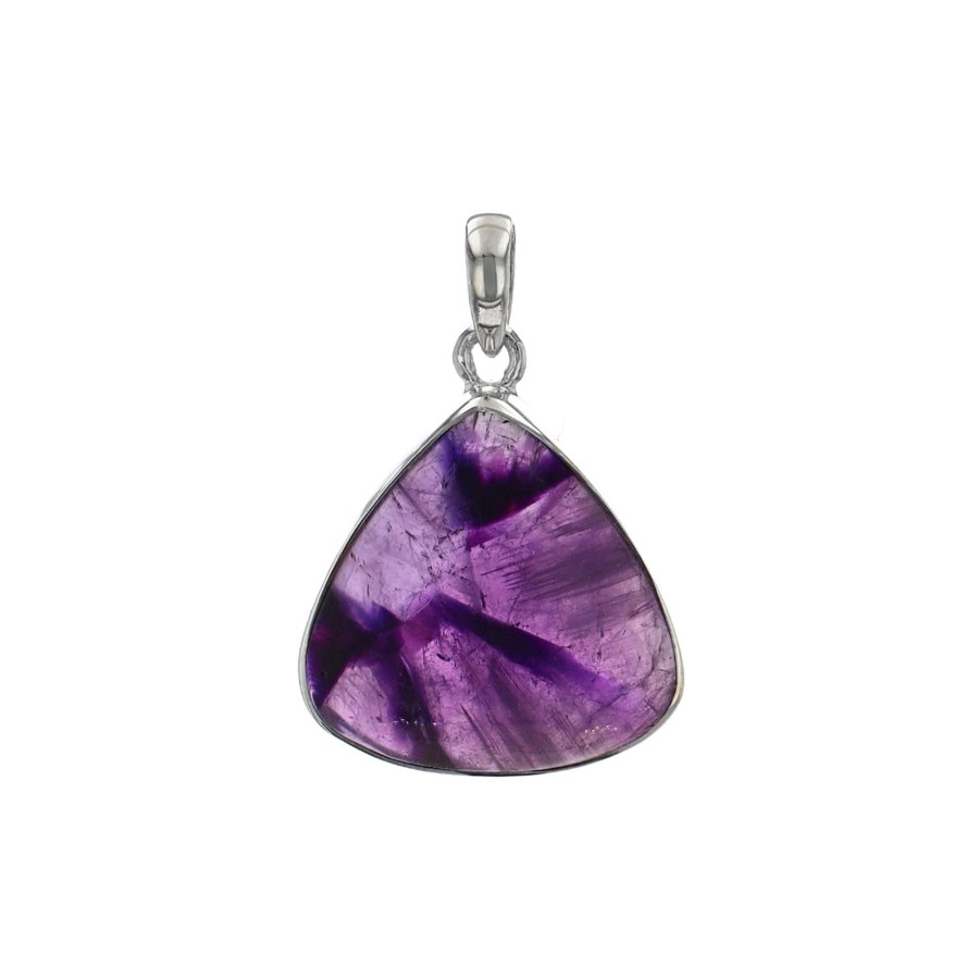 Jewelry Josephs Jewelers Home | Sterling Silver Triangular Star Amethyst Pendant - Josephs Jewelers Purple