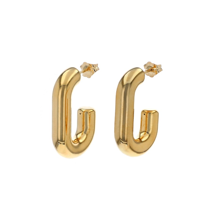 Jewelry Josephs Jewelers Home | 14K Yellow Gold 5 Mm Oval J-Hop Earrings - Josephs Jewelers