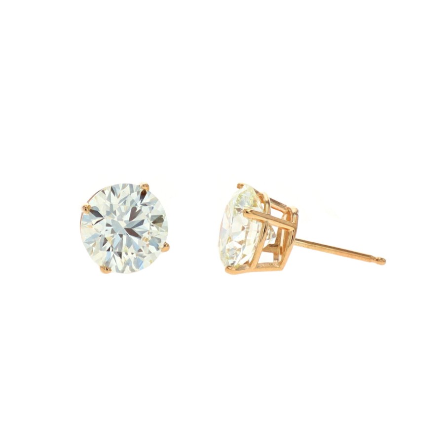 Jewelry Josephs Jewelers Home | 14K Yellow Gold 4.01 Carat L Vs2 Diamond Earrings - Josephs Jewelers White