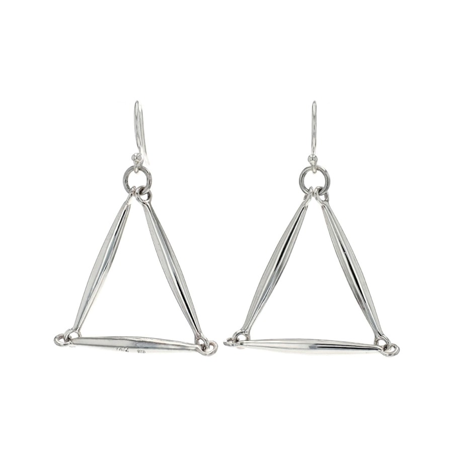 Jewelry Josephs Jewelers Home | Sterling Silver Open Triangle Drop Earrings