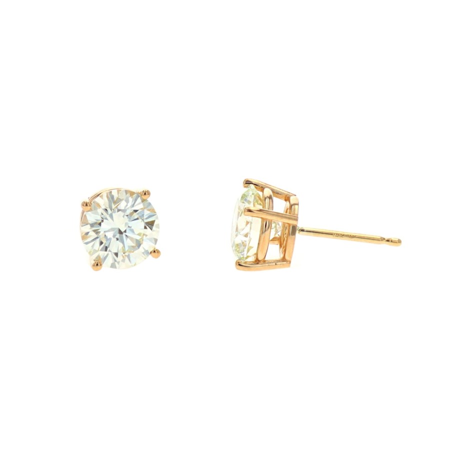 Jewelry Josephs Jewelers Home | 14K Yellow Gold 2.40 Carat Diamond L Vs2 Earrings - Josephs Jewelers White