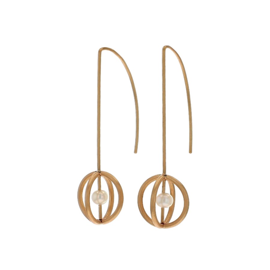 Jewelry Josephs Jewelers Home | Gold Filled Sterling Silver Pearl Circle Dangle Earrings