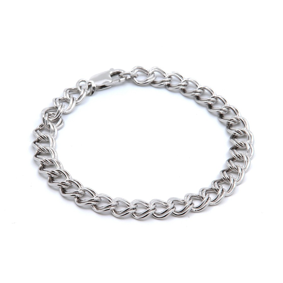 Jewelry Josephs Jewelers Home | Sterling Silver Parallel Curb Bracelet