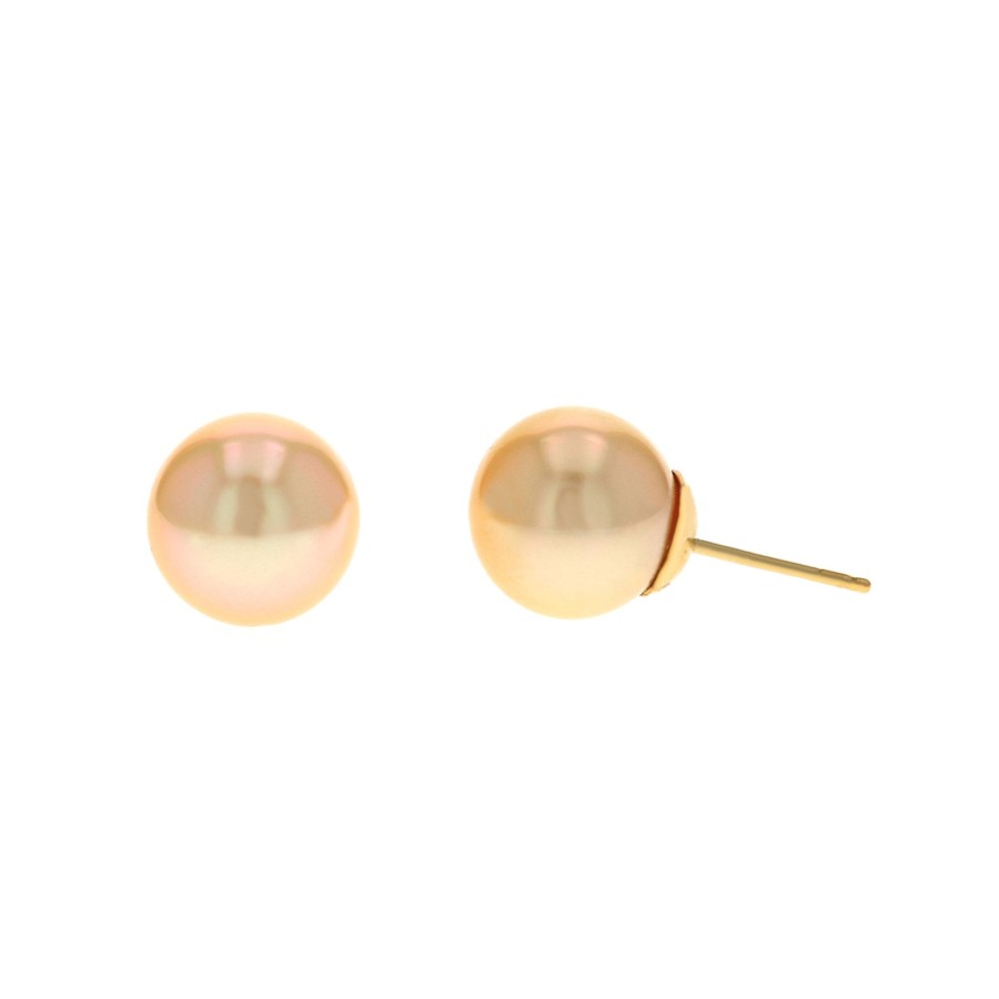 Jewelry Josephs Jewelers Home | 14K Gold Golden South Sea Pearl Earrings Yellow