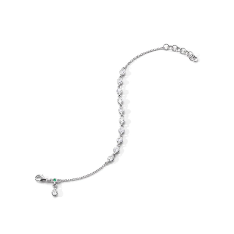 Jewelry Josephs Jewelers Home | Sterling Silver Sapphire And Tsavorite Bracelet - Josephs Jewelers White