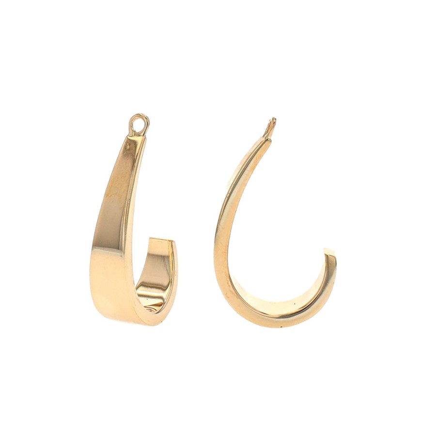 Jewelry Josephs Jewelers Home | Estate 14K Yellow Gold J-Hoop Earring Jackets