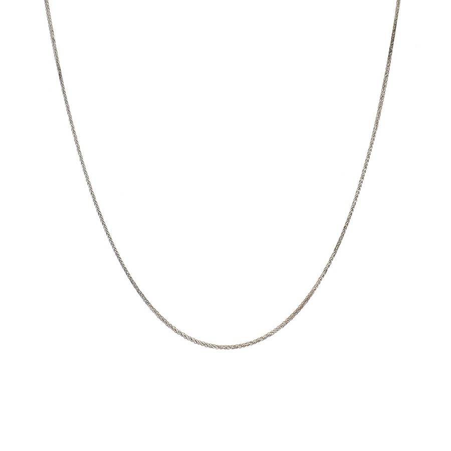 Jewelry Josephs Jewelers Home | Estate 14K White Gold Spiga Chain - Josephs Jewelers