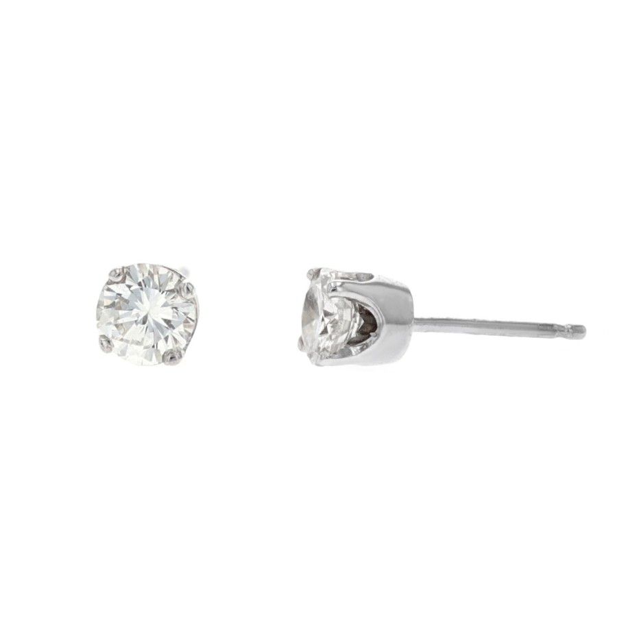 Jewelry Josephs Jewelers Home | Estate 14K Gold 0.77 Carat Diamond Stud Earrings White