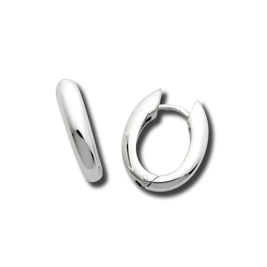 Jewelry Josephs Jewelers Home | Sterling Silver Medium Oval Hoop Earrings