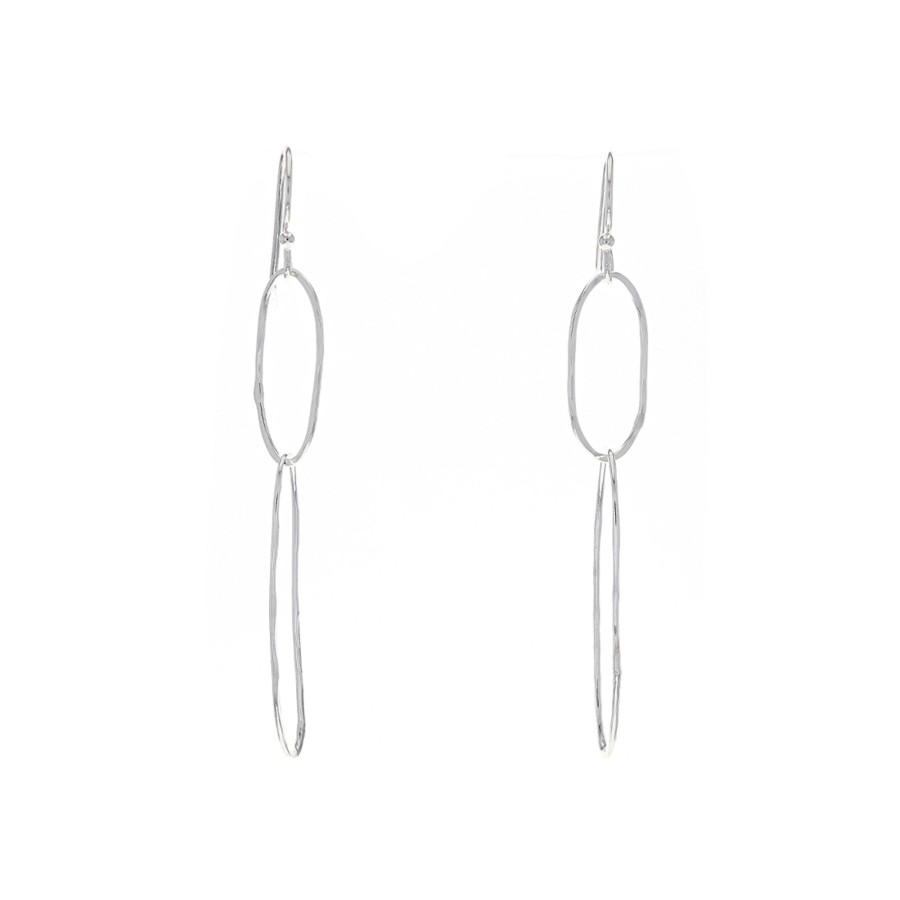 Jewelry Josephs Jewelers Home | Sterling Silver Double Open Oblong Earrings